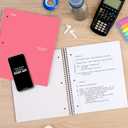 Five Star Spiral Notebook + Study App, 5 Subject, College Ruled Paper, 8-1/2" x 11", 200 Sheets, Fights Ink Bleed, Water Resistant Cover, Prom Pink (820004R)