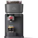 Philips Baristina Espresso Machine, Grind, Tamp & Brew Coffee Beans in One Swipe, Compact, 16 Bar Pump Pressure, Automatic Grinder, Black with Berry Red Portafilter (BAR301/60)