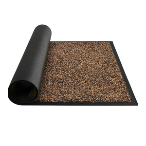 MATALL Microfiber Inside Doormat - 29.5”x17” Home Welcome Mat Easy Clean Washable Entryway Rug Floor Mat for House (Black&Brown)