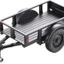 FMS FCX18 RC Cars Accessory for 1:18/1:12 RC Crawler Trucks - Utility Trailer Type C Black