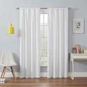 Blackout 100% Polyester Curtains for Living Room and Bedroom with Easy Rod Pocket Hanging Option (Pure White 70 inch Wide by 54 Inch Long - 2 Pannels Combined Size)