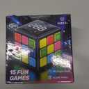 Rechargeable Handheld Cube with Games - 15 Fun Brain & Memory Games with Score Screen for Kids Teens - Christmas Easter Birthday Gifts for Boys Girls Ages 6-12+ Years Old (Black)