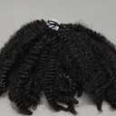 12inch Short Marley Hair Drawstring Ponytail Brown Black 4C Afro Puff Bun Braiding Hair Ponytail Synthetic Afro Kinky Curl Pony Tail Hair Piece for Black Women - 2#