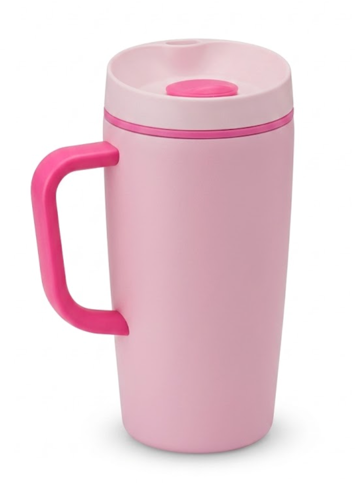 Owala SmoothSip Slider Stainless Steel Insulated Travel Mug with Handle, 100% Leak Proof, For Hot and Cold Drinks, Travel Friendly with Sliding Lock Lid, 12oz, BPA Free, Leak Proof, Daybreak