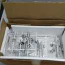 3-in-1 Wall Mounted Hair Dryer Holder with 2 Tier Shelves & Detachable Basket, Space Saving Organizer for Bathroom, Kitchen, Bedroom, Rust-Resistant, Easy Install (White)