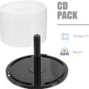 Angoily Cd Storage Bucket Set of 2 Portable Dvd Holder Organizer Clear Plastic Container for Media Protection Compact 5.47X5.47X3.14In Storage Case for Home Car (Assorted Color)