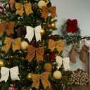 3 x 18Pcs Vintage Velvet Christmas Bows - 6 Inch Rustic Cozy Ribbon Bow Ornaments for Christmas Tree, Wreaths, Garland, Gift Wrapping, DIY Crafts & Xmas Home Decoration (Brown, Khaki, Beige)