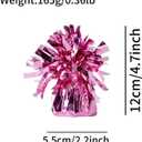 Balloon weights, 12 pieces, aluminum foil, suitable for birthday parties, gatherings, weddings, dinners and other occasions, weight 0.36lb (Pink 12pcs)