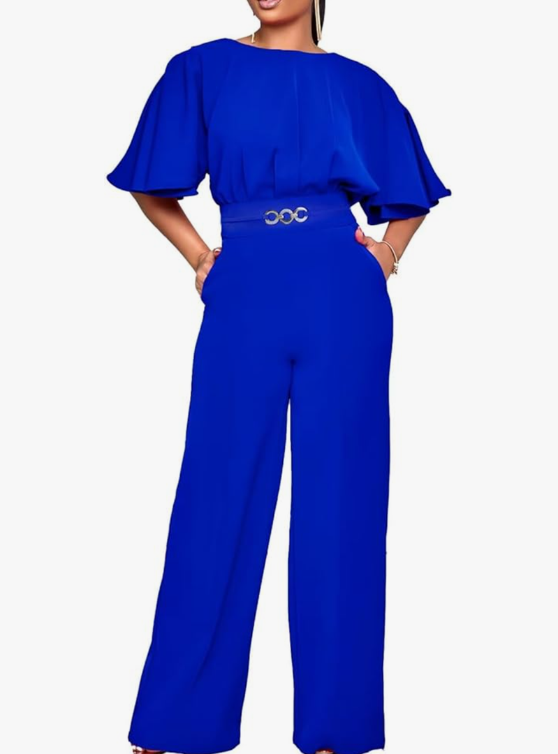 acelyn Elegant Jumpsuit for Women Dressy Sexy Plus Size Wide Leg Pant Suit One Piece Party Outfits XXL