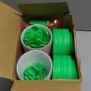 50 Set Christmas Plastic Cups with Lids and Straws 12oz Red & Green Xmas Party Holiday Cups for Cold Beverages Juice Coffee Drinks Supplies