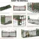 40" 2-Door Large Live Animal Traps for Stray Cats up to 17.6 pounds, Raccoons, Squirrel, Skunk, Mole, Groundhog, Armadillo, Rabbit, with Pedal Triggers