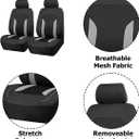 Bittwee Car Front Seat Covers, Breathable Automotive Front Seat Headrest Covers, Waterproof Comfortable Vehicle Seat Headrest Protection Accessories, Universal for RV, SUV, Truck