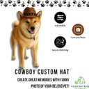 2 x Pet Custom Dog Custom Cat Custom Hoodie, Sporty Look, Funny Gift, Halloween Holiday (Cowboy Hat, One Size)