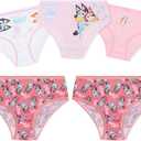 Bluey Girls Underwear, Comfy Breathable Cotton Panties for Kids - Pack of 5 (4-5 Years, Pink/ White)