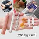 2 x 37PCS Big Eye Steel Sewing Needles Kit for Hand Sewing, Stainless Steel Needles Large Eye Set,Include 25 Steel Needles, 1 Seam Sewing Thread Ripper, 2 Needle Threaders, 6 Threads, 2 Thimbles