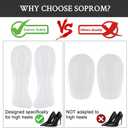 SOPROM Gel Weight Shifting Insoles for High Heels, Invisible Inserts Pads for Women Comfort, Foot Pain Relief, Extend Wear Time (Medium (for US 8-9.5 Women Shoes))