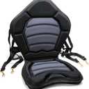 2 Seat Ultra Thick Kayak Seat Cushion with Storage Space Back Cushion 19" x 21" , Bottom Cushion 16" x 13" ( Black and grey )