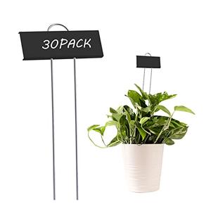 HAMYEE 30pcs Plant Labels for Outdoor Garden Waterproof Plant Markers for Outdoor Plants, 11inch Metal Plant Tags and Labels Garden Markers for Seedlings Herbs Vegetable Greenhouse Gifts (Black) : Patio, Lawn & Garden