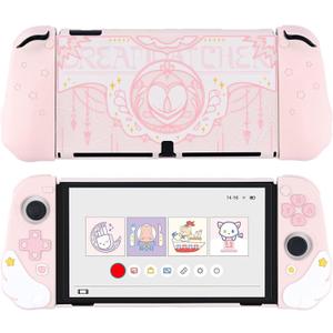 GeekShare Protective Case Compatible with Switch Console and Joy Con- Slim Cover Case with Ergonomic Design for Switch Model- Star Wings (for Switch OLED)