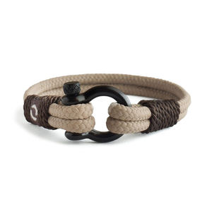 Mens Rope Bracelet - Stainless Steel Black Shackle, Extremely Durable and Scratch Resistant Waterproof Paracord, Handmade, Nautical Wristband for Men