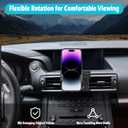 Car Phone Holder Fits for Lexus 2014-2020 is 300 / is 350 / is 250 / is 200t Accessories,Thick Cases Friendly,Cell Phone Mount for 4.7-7 in Phones,360 Degree Rotation,Easy to Install