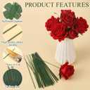 Suncalla 300pcs Artificial Flower Stems, 6.7in8in10in Plastic Green Floral Wire Stems for Artificial Flower Making, DIY Crafts Bouquet Stem Arrangements Decor Supplies