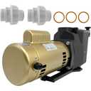 W3SP2610X15 1.5HP Super Pool Pump Compatible with Hayward SP2610X15 Single Speed Pump, for All In-Ground Pool and Spa 115/230V