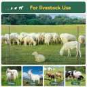 Electric Fence Netting, 49.6" H x 164' L, Portable Livestock Net Fencing with Double-Spike Posts, Movable Mesh for Goats, Sheep, Hogs, Deer & Dogs, Predator Control for Backyard, Farm & Homestead