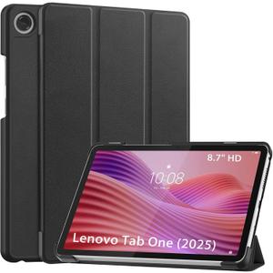 ProCase for Lenovo Tab One/K9 8.7 Inch 2025 Case, Slim Light Cover Trifold Stand Hard Shell Folio Smart Protective Case for Lenovo Tab One/K9 8.7'' TB305XU/TB305FU with Auto Sleep/Wake Black