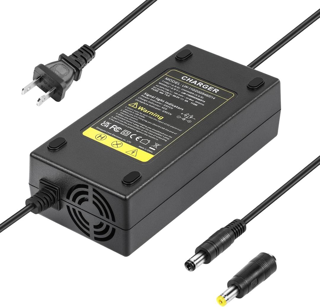 TREE.NB 54.6V 2A Electric Charger for 48v Fast and Safe Charging of 13S Li-ion Battery