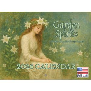 Garden Spirits Floral Muse Seasonal Botanical Calendar 2026 Monthly Wall Calender 12 Month | American Made In The USA