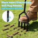 Manual Lawn Coring Aerator, 43" 4-Tine Plug Aerator for Lawn Care