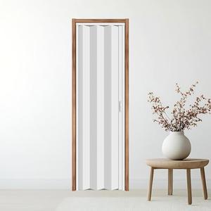 CCBOYSHARDWARE 28X80in PVC Accordion Door Interior,Sliding Folding Doors with Lock,Divider Door with Simple Installation and Hardware,White