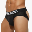 Arjen Kroos Men's Jockstrap Underwear Breathable Mesh Jock Straps Cotton Athletic Supporter, Size XL