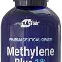 Methylene Blue 1% Solution – USP Grade, 99% Pure – Pharmaceutical Grade – Lab-Tested, Ultra Pure Electrolytic Liquid – 2 fl oz Glass Dropper Bottle – Formaldehyde-Free, Non-GMO 06/27