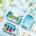 Honeydak 6 Pcs Last Toast on The Coast Bachelorette 6.7 x 3.7 x 1.8 Inches Mini Suitcase Party Favor Travel Gift Box Favor Luggage Storage Box for Bridal Wedding Beach Party Decor for Girls Women