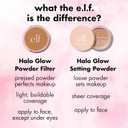 e.l.f. Halo Glow Powder Filter, Ultra-fine Finishing Powder, Smooths The Look of Pores & Fine Lines, Creates A Soft-Focus Glow, Vegan & Cruelty-Free, Light Warm