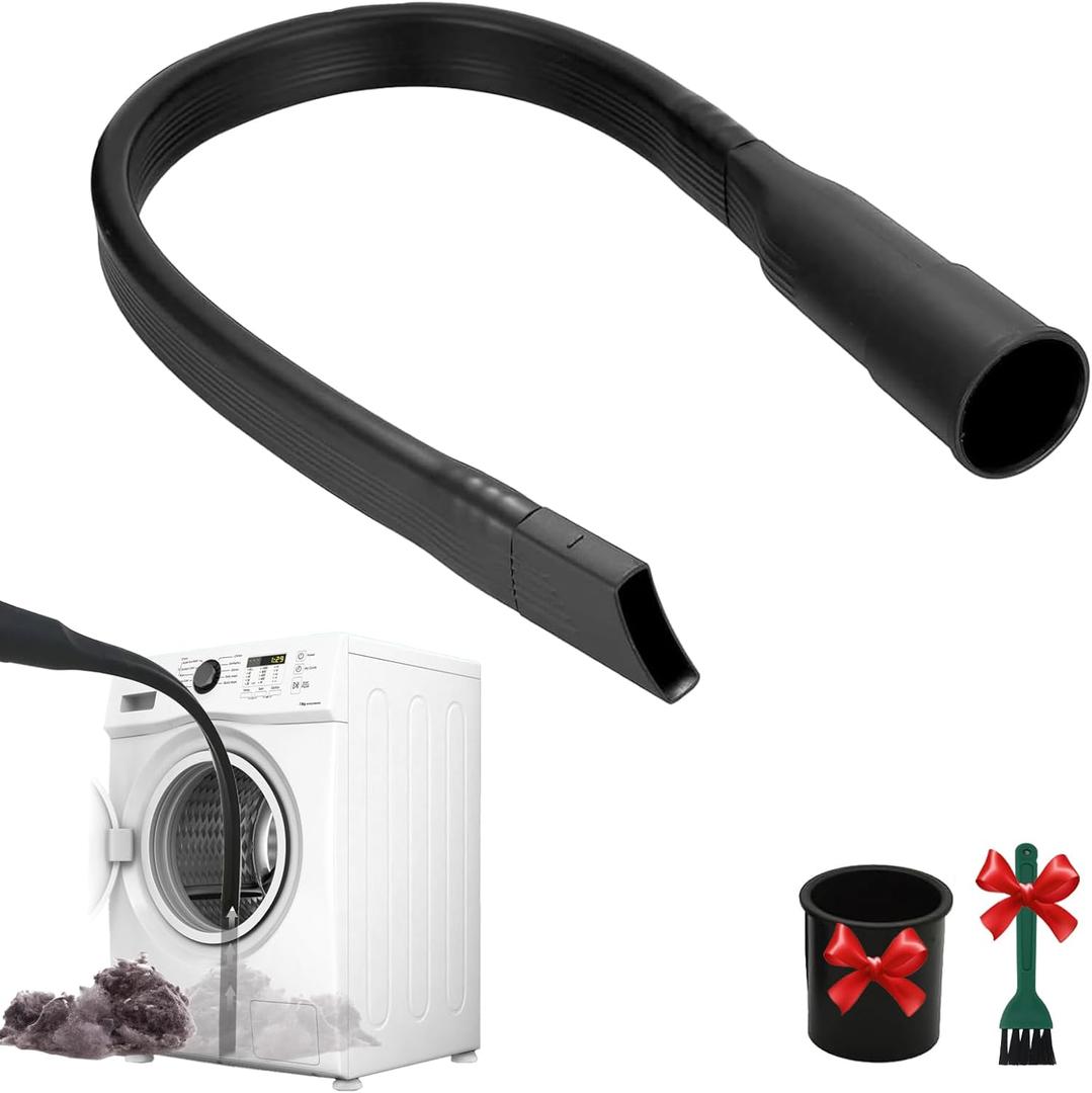 EZ SPARES Flexible Vacuum Crevice Attachment,Crevice Tool,25-inch Crevice Brush Tool Kit for Most 1-1/4" and 1-3/8"(32mm-35mm)Vacuum Hoses,Reach Deep Into Hidden Spaces(with An Adapter and Mini Brush)