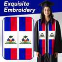 Graduation Sash, Embroidered Flag Graduation Stole for International Students 72 Inches