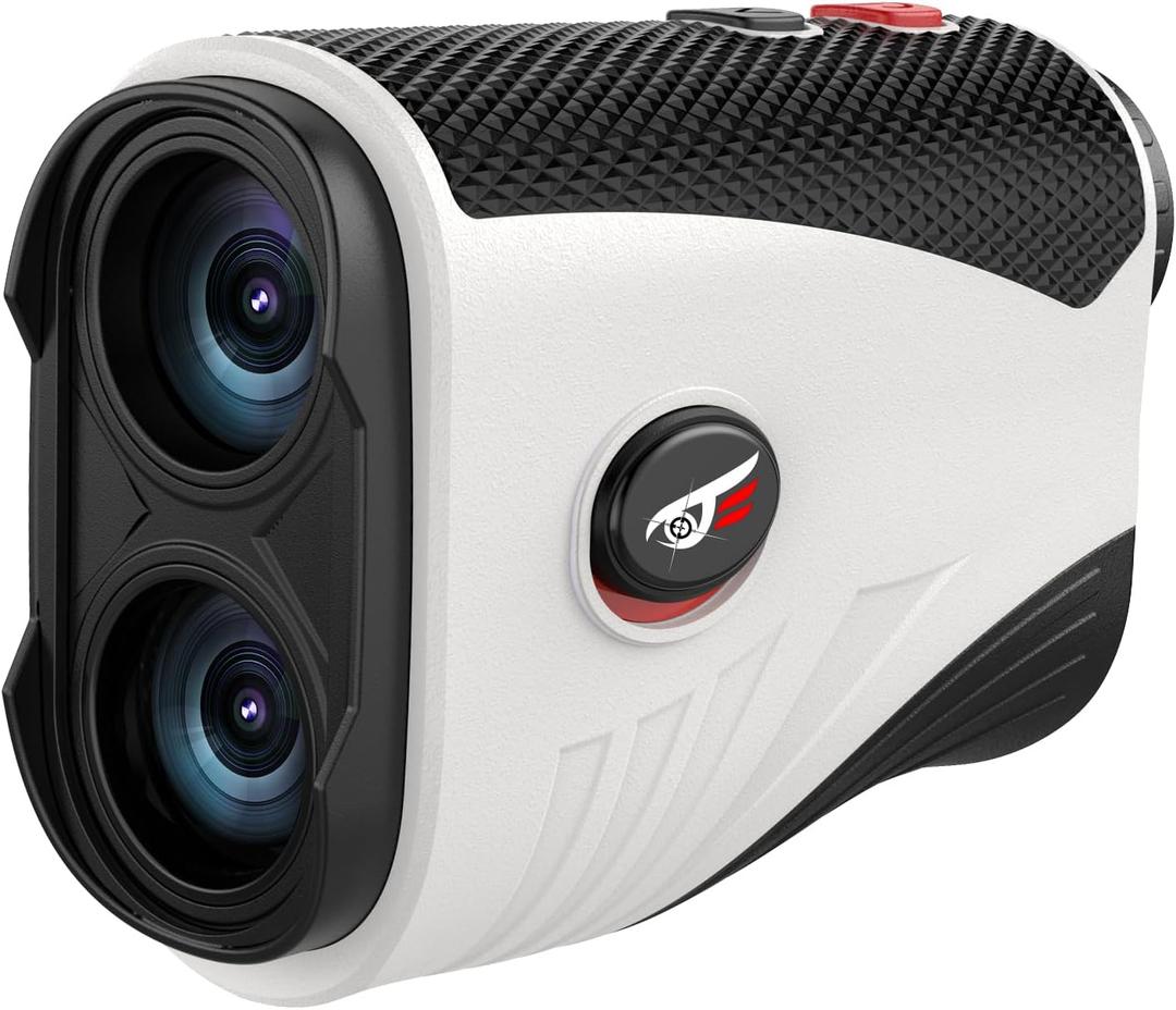 Golf Rangefinder with Slope - 1200 Yards Laser Range Finder with Flag Pole Locking Vibration, 7X Magnification rangefinder with Magnet Stripe 