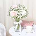 MARTINE MALL Babys Breath Artificial Flowers, 15 PCS White Baby Breath Flowers Artificial Bulk, Fake Babys Breath Gypsophila Real Touch Faux Babys Breath for Wedding Floral Arrangement Home Decor