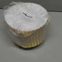 50 Pack 12oz White and Gold Plastic Bowls, Disposable Dessert Salad Soup Scalloped Bowls for Christmas, Thanksgiving, Birthday, Wedding, Catering and Everyday Use