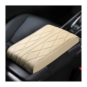 Mandark Car Center Console Cover, Soft Leather Memory Foam Automotive Armrest Seat Box Cushion Pad, Waterproof Comforable Vehicle Armrest Mat Accessories, Universal for RV, SUV, Truck (Beige)
