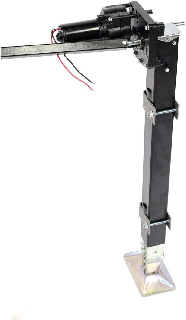 Lippert Replacement Universal-Mount Power 5th Wheel Landing Gear Kit - 6,000-Pound Capacity, 21" Stroke, Includes Legs, Foot Pads, Pins, Gears, Motors, Switch, Mounting Brackets, Crank Handle - 333964