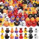 120 Pcs Halloween Mini Ducks 8 Styles Miniature Resin Ducks Bulk Skeleton Pumpkin Witch Devil Ghost Tiny Duck Figures for Halloween Party Favors Gift DIY Craft Dollhouse Decorations