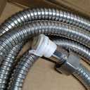 OIETON 96 Inch Shower Hose, Flexible Stainless Steel Metal Extension Hose with Brass Insert and Nut