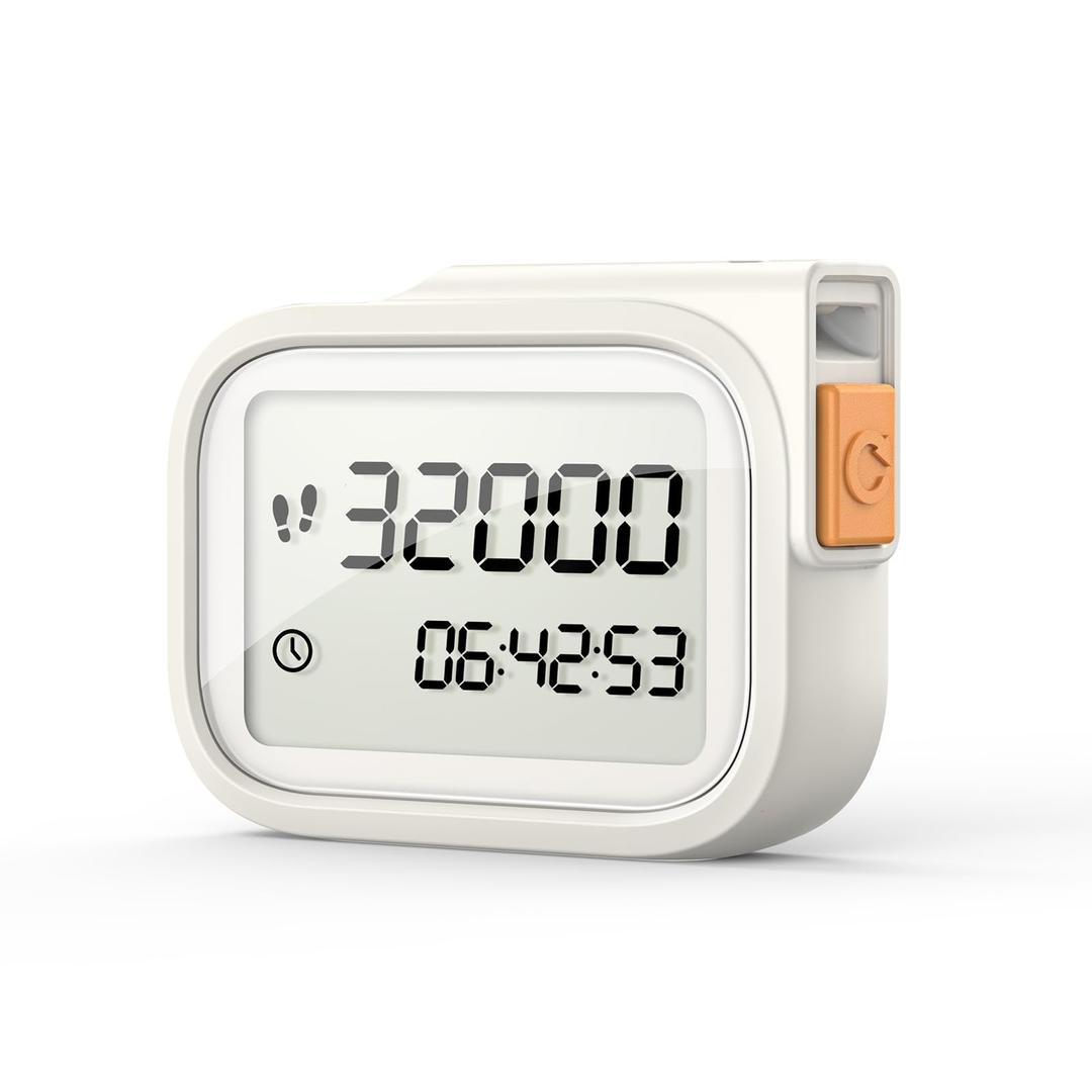 3D Pedometer for Walking, Accurate Digital Step Counter with Removable Lanyard, Fitness Tracker for Daily Activity Step & Sport Time Data-10-Step Smart Calibration