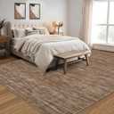 Living Room Area Rug 8x10 Modern Solid Area Rug Minimalist Indoor Carpet Low Pile Stain Resistant Throw Carpet Non Slip Non Shedding for Bedroom Playroom Dining Room，Taupe