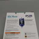 PUR Plus Horizontal Faucet Mount Filtration System with 3-in-1 Lead Reducing Filter, Water Filter for Sink, Lasts 100 Gallons, Compatible with Sinks with External Aerators, Metallic Grey