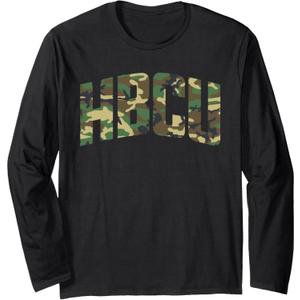 HBCU Black History Camo HBCU Long Sleeve T-Shirt, Larg